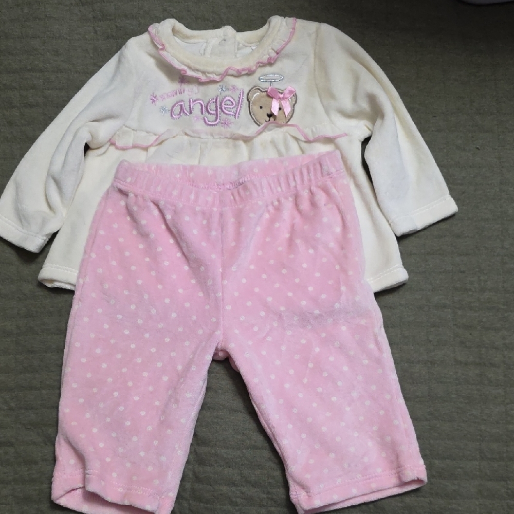 Adorable Pink and White Kids Matching Set